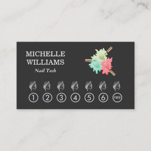 De Fidelización Nail Polaco Tarjeta Punch