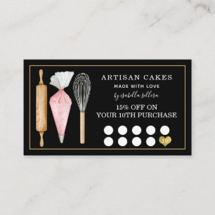 De Fidelización Panadería Pastry Chef Bakers Herramientas Tarjeta 