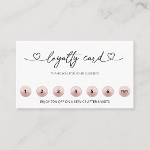 De Fidelización *~* QR LOGO Recompensa Corazones Gracias Tarjeta d