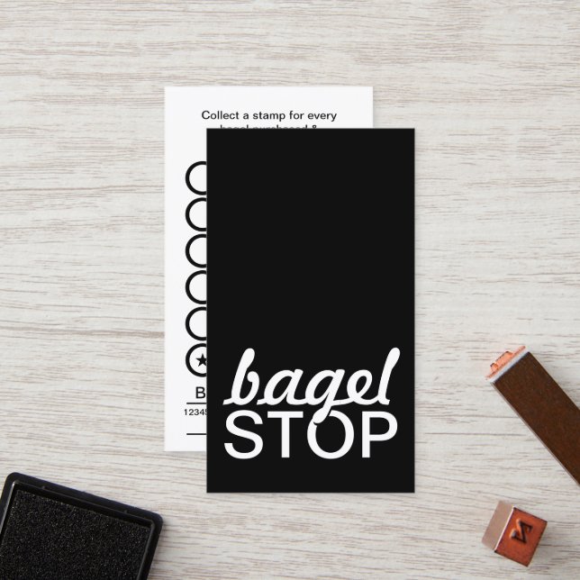 De Fidelización tarjeta bagel stop punch (Anverso/Reverso In Situ)