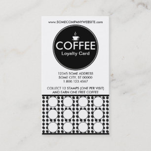 De Fidelización tarjeta del sello del centro del café