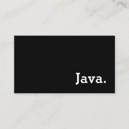 De Fidelización Tarjeta Java Punch Simple Word Dark Loyalty