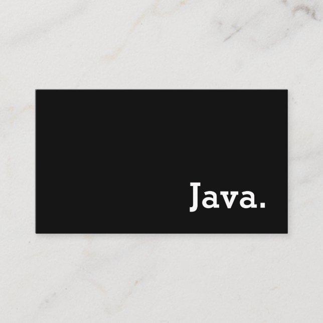 De Fidelización Tarjeta Java Punch Simple Word Dark Loyalty (Anverso)