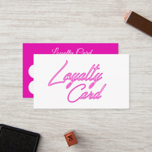 De Fidelización Tarjeta Neon Pink Beauty Salon Loyalty Punch