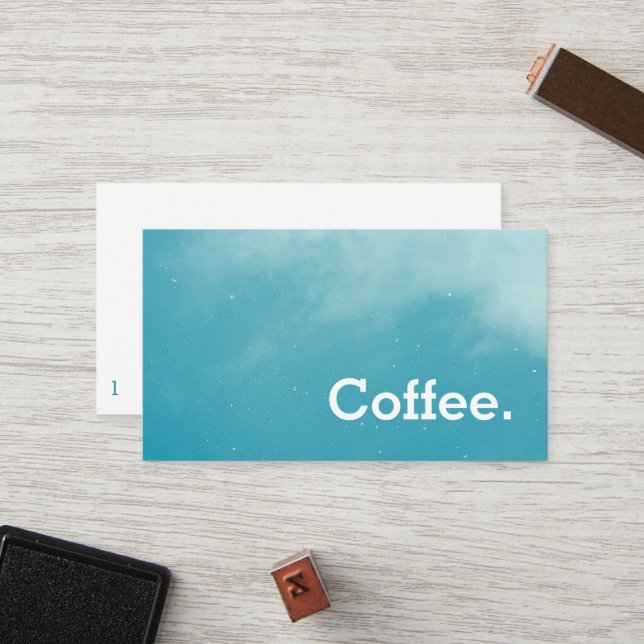 De Fidelización Tarjeta Sky Simple Loyalty Coffee Punch (Anverso/Reverso In Situ)