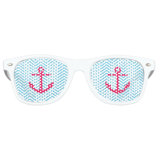 De Fiesta Retro Gafas Ancla Cardíaca (Anverso)