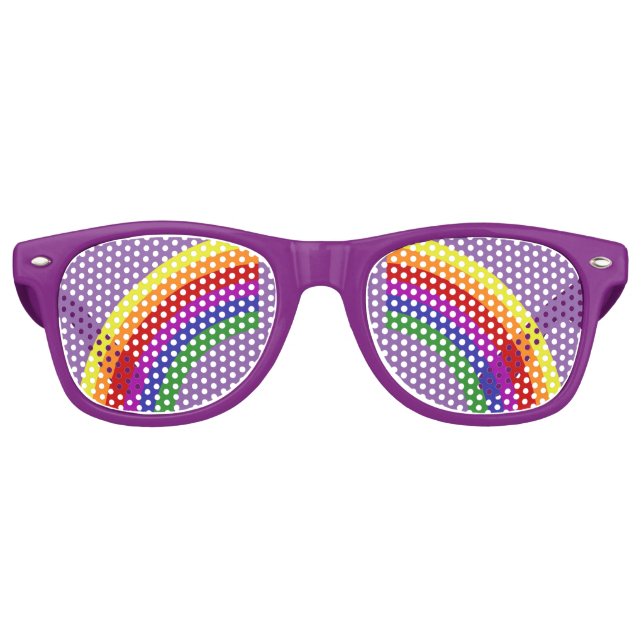 De Fiesta Retro Gafas del Orgullo Arcoiris (Anverso)