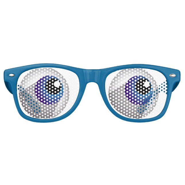 De Fiesta Retro Gafas Ojos Azules (Anverso)