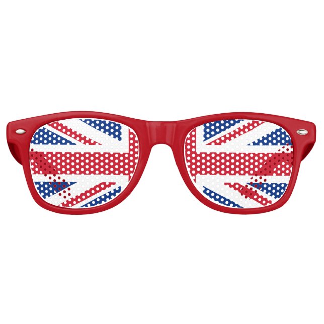 De Fiesta Retro Gafas Union Jack (Anverso)