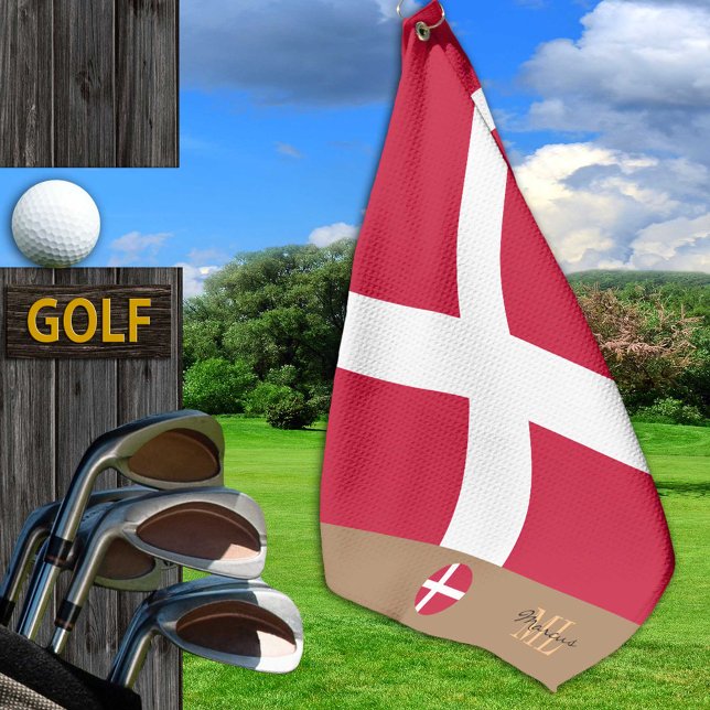 De Golf Bandera danesa y Dinamarca, toalla monogramada/de  (Subido por el creador)