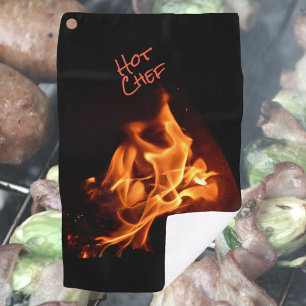 De Golf Chef caliente Blazing Incendia BBQ Grilling Toalla
