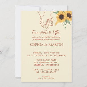 De 'Hola' a 'Te Amo' Invitación para Cena de Ensay
