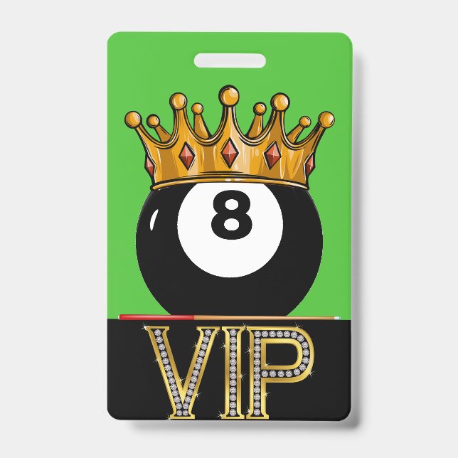 De Identificación Billiards VIP - Tarjeta Lanyard Snooker (Parte frontal)