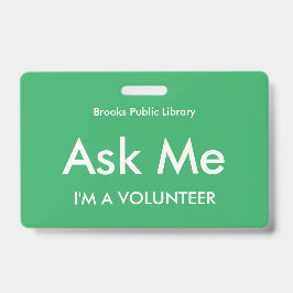 De Identificación Margen verde me pide una tarjeta para los voluntar