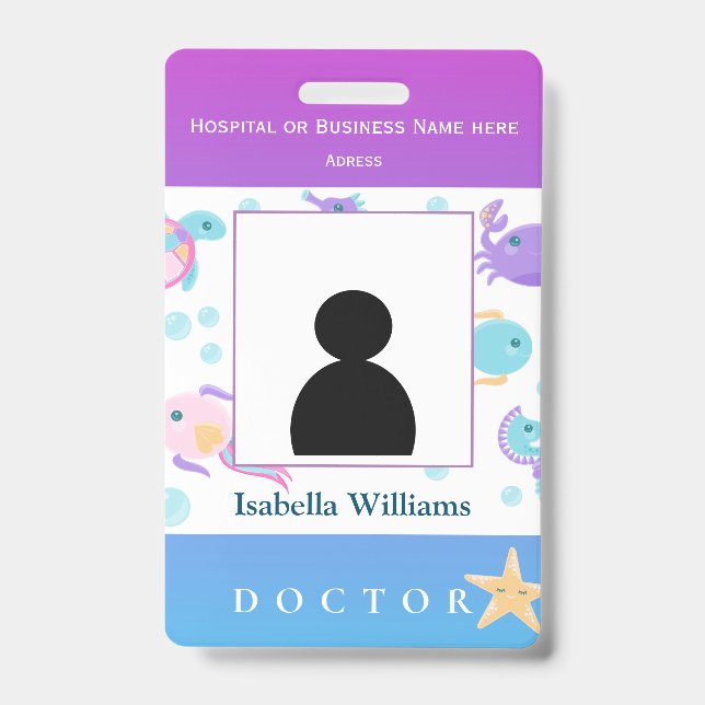 De Identificación Tarjeta para dentista, empleado del hospital, hijo (Front)