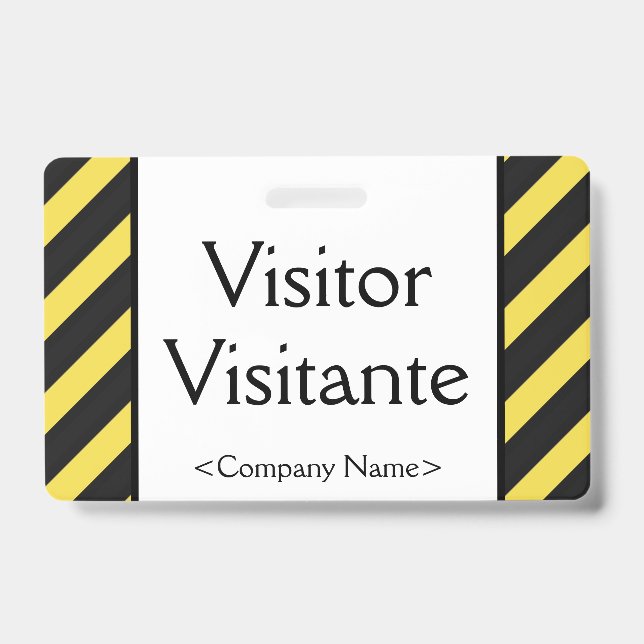 De Identificación Tarjeta "Visitante" básica (Anverso)