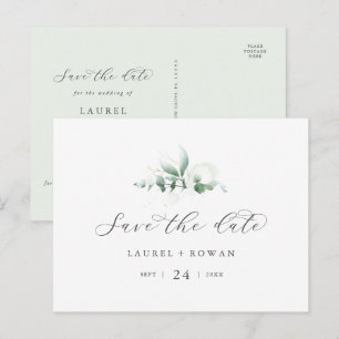 De Invitación Elegante vegetación horizontal Guardar la postal d