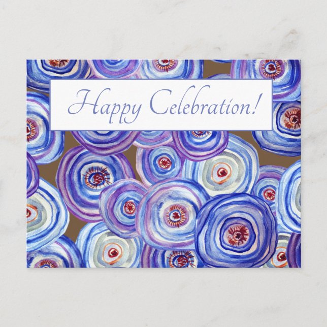 De Invitación Feliz celebración elegante postal (Anverso)