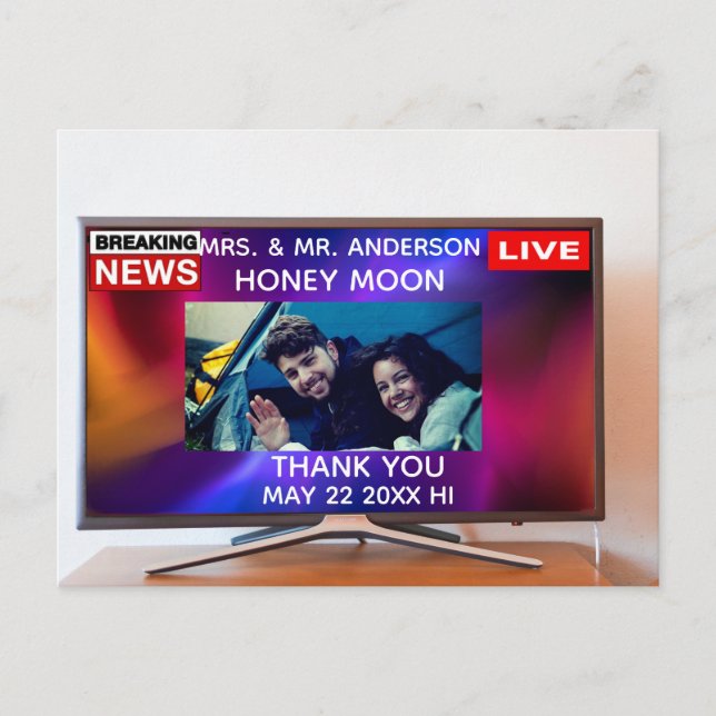 De Invitación Foto creativa gracias a postal (Anverso)