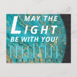 De Invitación Hanukkah ilumina la postal estándar