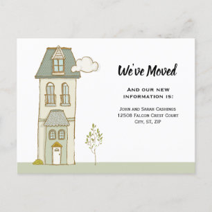 De Invitación Hemos movido la postal Personalizado con la casa