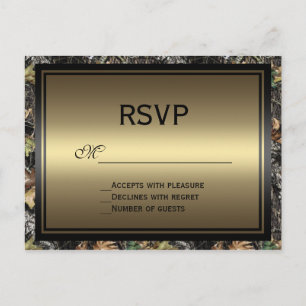 De Invitación Postal Camo RSVP