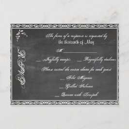 De Invitación Postal Chalkboard Posh RSVP