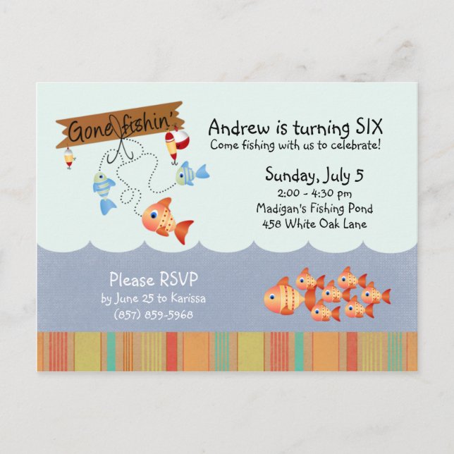 De Invitación Postal con el Día (Anverso)