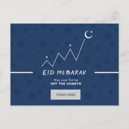 De Invitación Postal corporativa Eid - Azul