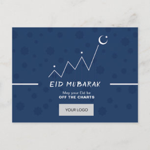 De Invitación Postal corporativa Eid - Azul