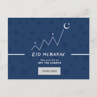 De Invitación Postal corporativa Eid - Azul