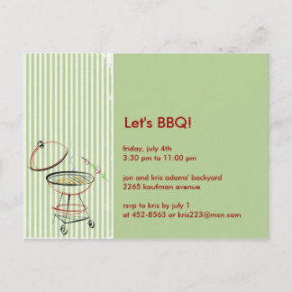 De Invitación Postal Fiesta BBQ