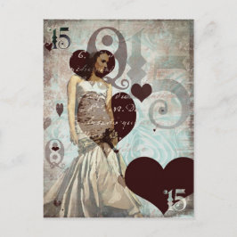 De Invitación Postal Quinceanera