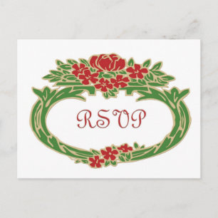 De Invitación postal ROSA RSVP