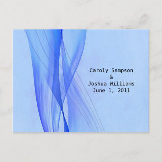 De Invitación Postal RSVP azul moderno