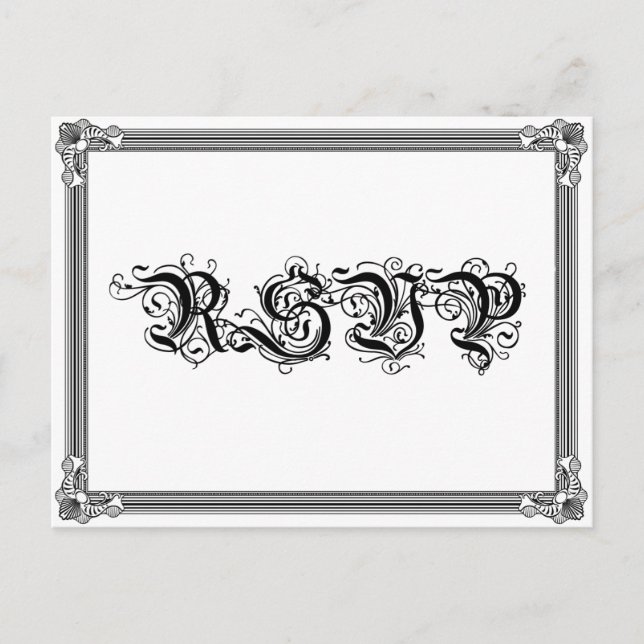 De Invitación Postal RSVP con estilo poster rojo y negro DIY (Anverso)