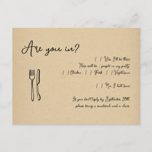 De Invitación Postal RSVP - Kraft