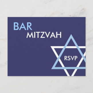 De Invitación Postal RSVP Mitzvah Bar moderno