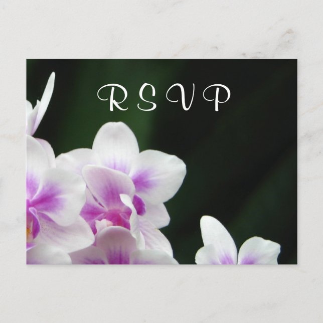 De Invitación Postal RSVP Orquídea (Anverso)
