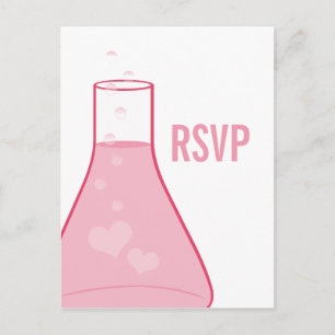 De Invitación Postal RSVP para Beaker caprichoso, rosa