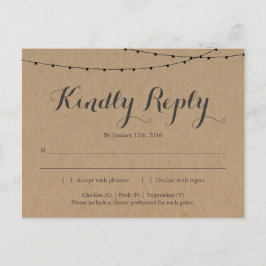 De Invitación Postal RSVP | Rustic Kraft