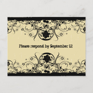 De Invitación Postal Shabby Old West rsvp, tinte dorado