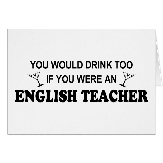 De la bebida profesor de inglés también - (Anverso (Horizontal))