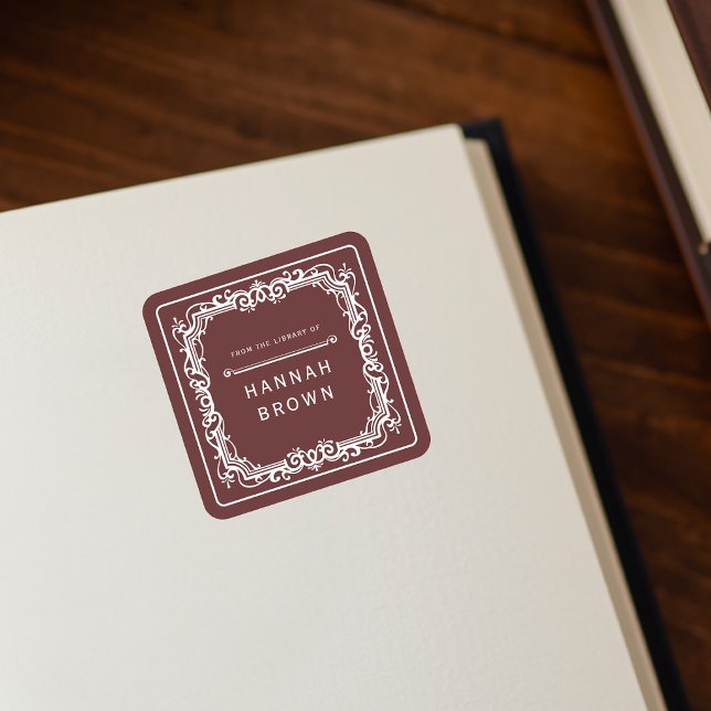 De La Biblioteca De Etiqueta De Libro Elegante (Subido por el creador)