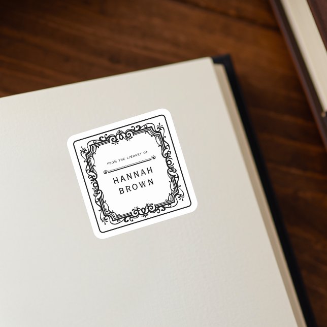 De La Biblioteca De Etiqueta De Libro Elegante (Subido por el creador)
