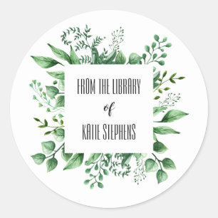 De La Biblioteca De Etiquetas De Libros Personaliz