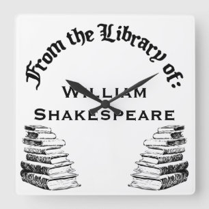 De la biblioteca del reloj de pared de encargo