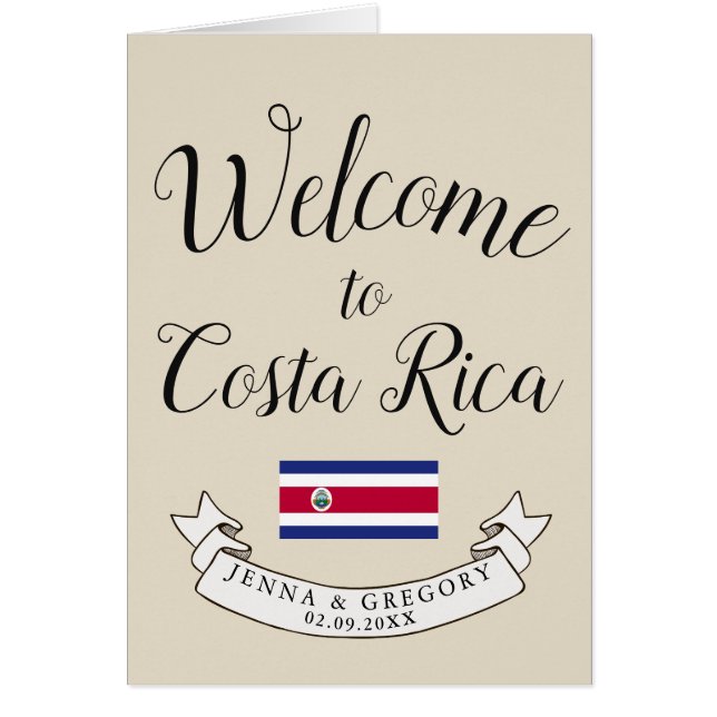 Dé la bienvenida al personalizado de la boda del (Frente)