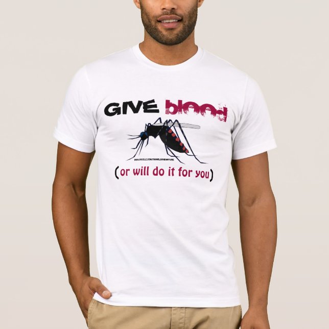 Dé la camiseta del mosquito de la sangre (Anverso)