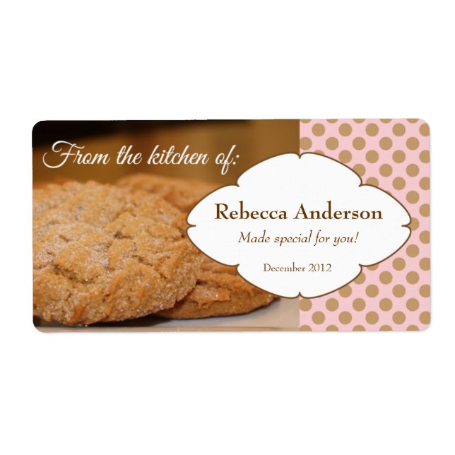 De la cocina de: con pegatina de fotos de galletas (Frente)